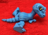 Velociraptor Blue 3D Flexi, Articulated, Wiggles, Fully Jointed Action Figure