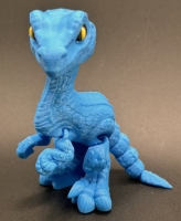 Velociraptor Blue 3D Flexi, Articulated, Wiggles, Fully Jointed Action Figure